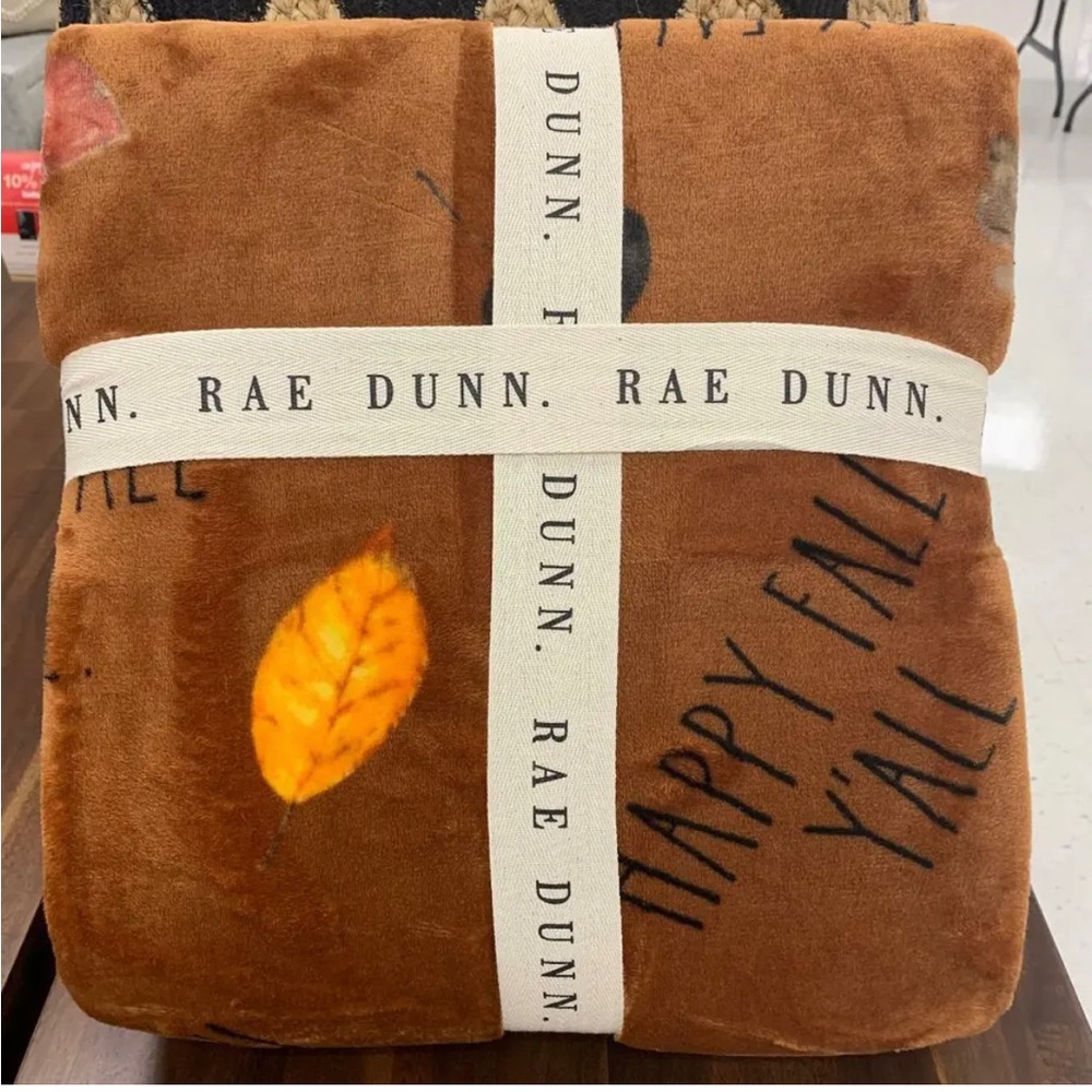 Rae Dunn HAPPY FALL Y’ALL large plush blanket